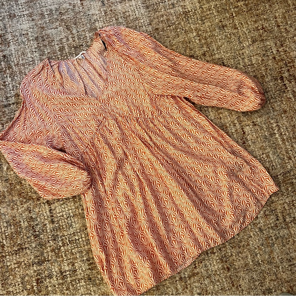 H&M Low Cut Summer Orange Dress